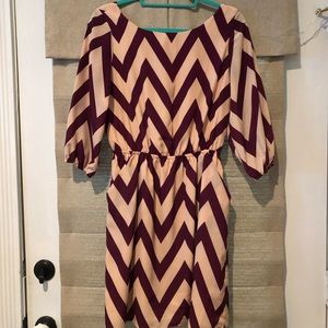 Chevron pocketed dress